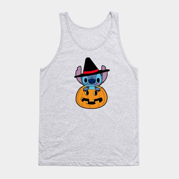 Stitch Halloween Tank Top by mighty corps studio